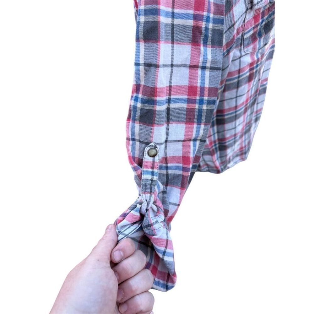Jachs Girlfriend Plaid Pearl Snap Shirt Small - Picture 6 of 8